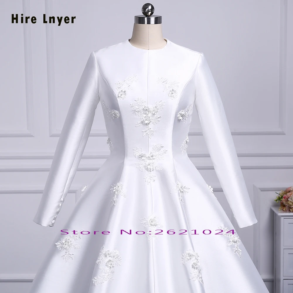 NAJOWPJG 100% новые фотографии с длинным рукавом Китай Свадебные платья Vestido De Noiva
