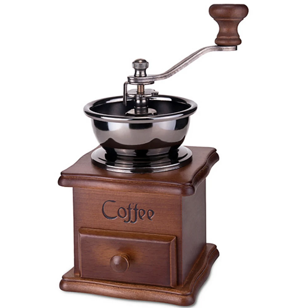 Кофемолка в стиле ретро деревянная и металлическая|coffee mill|coffee designcoffee grinder burr |