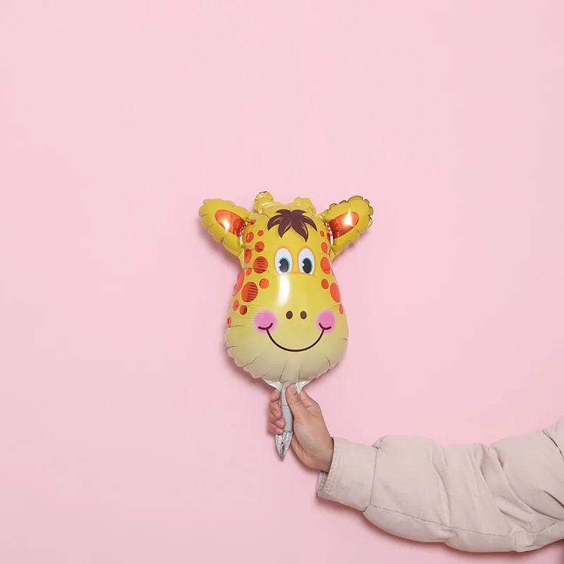 Mini Giraffe STARLZMU 6 шт. 16 дюймов воздушные шарики в виде животных с днем рождения океан рыба Фольга шар День Рождения украшения Дети 1-й День рождения globos - Цвет: Mini Giraffe