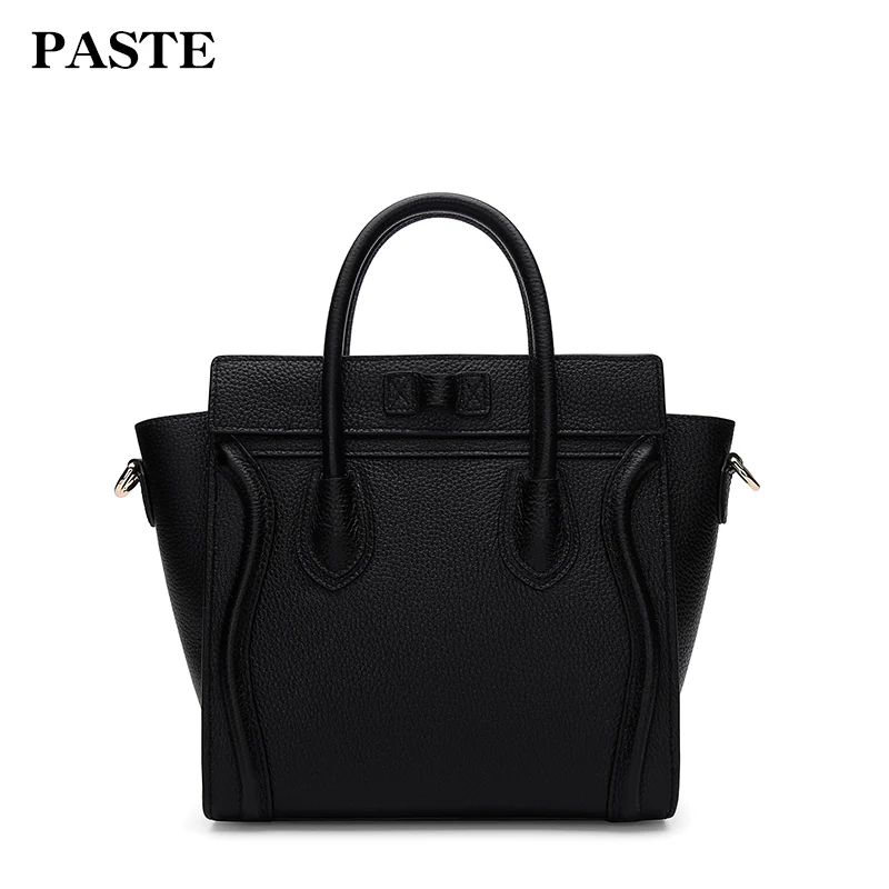 PASTE leather shoulder bag fashion Designer female wings smiley cowskiin head Messenger 7P1118 Black | Багаж и сумки