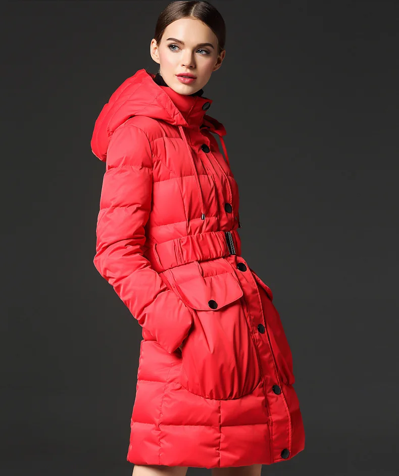 New women winter jackets long parka 2019 Fashion red Slim Hooded warm down coat Winter Jacket Female Outwear | Женская одежда