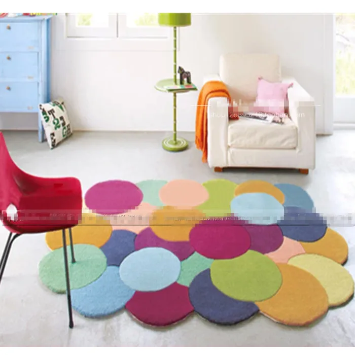 Красочные нерегулярные гетеросатические творческие искусства спальня ковер