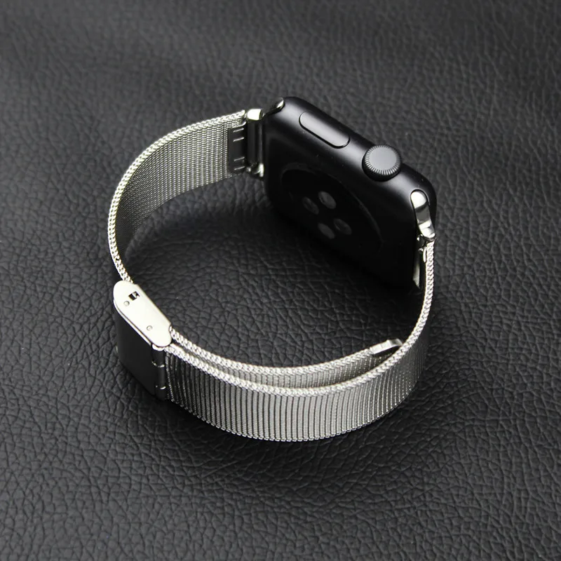 ASHEI сетчатый Браслет ремешки для часов для Apple Watch Band 42 мм серия 3 Миланская петля ремешок для Iwatch ремешки часов 38 мм Sereries 1/2 - Цвет ремешка: Silver(no watch)