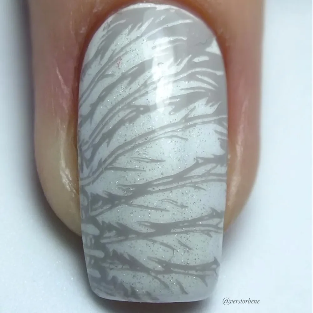 KADS Новая Мода Полный Красоты Перо Дизайн Печати Трафарет Искусства Ногтя