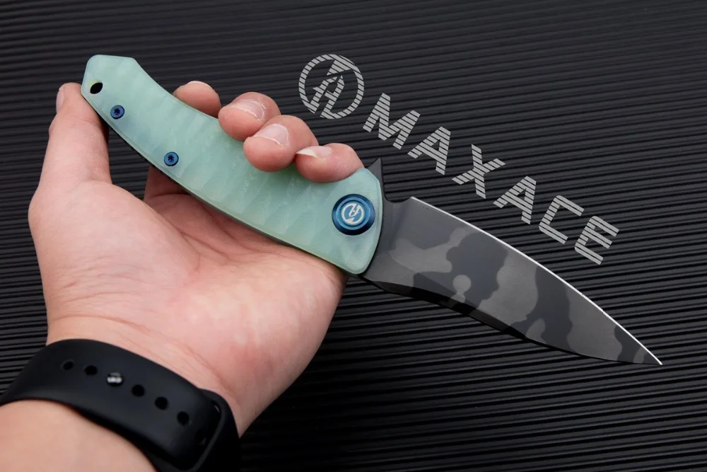 Новый Jade Camo Maxace Corvus K110 стальной подшипник компактный походный нож бесплатная