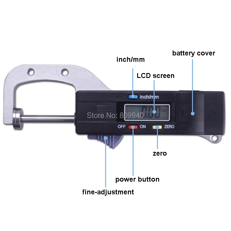 Цифровой штангенциркуль точный измеритель толщины камня диаметр 0 25 мм|thickness