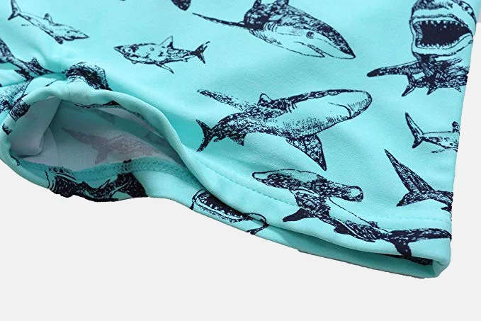Charmleaks Boy Swimming Shorts Swimwear Carton Shark Printed Swimsuit Bottom Kids Cute Bikini Pants Beach Wear Bathing Suit