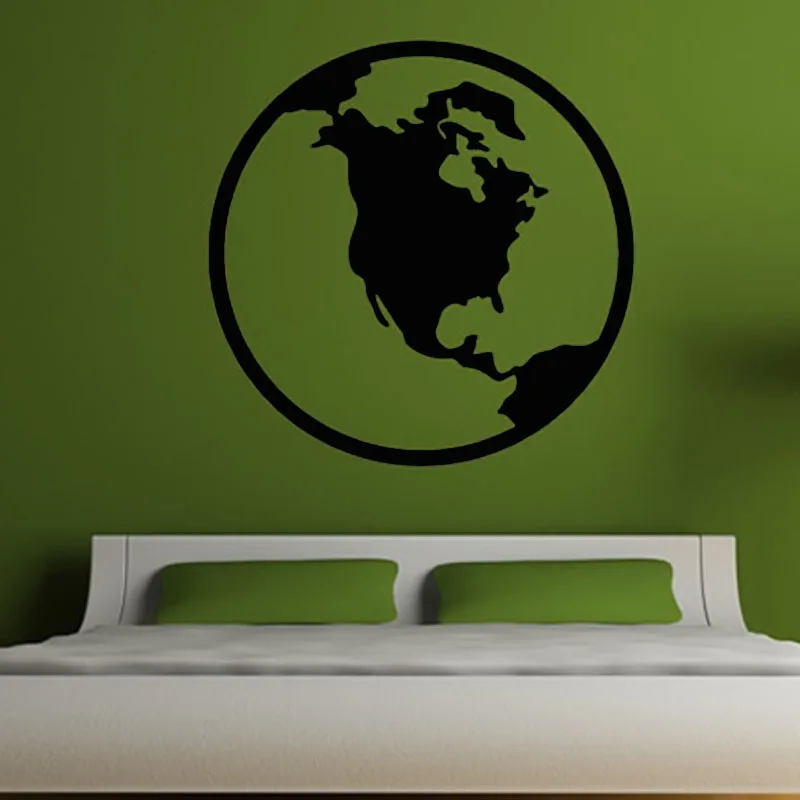 

ZOOYOO Space Planet Home Decor Earth Wall Sticker Removable Hollow Out Design Wall Decal Living Room Children Room Decoration