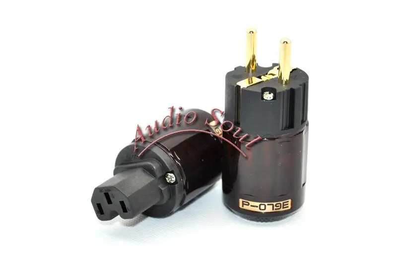 Oyaide P079E + C079 переменного тока разъем питания IEC для EUR Schuko силового кабеля шнура |