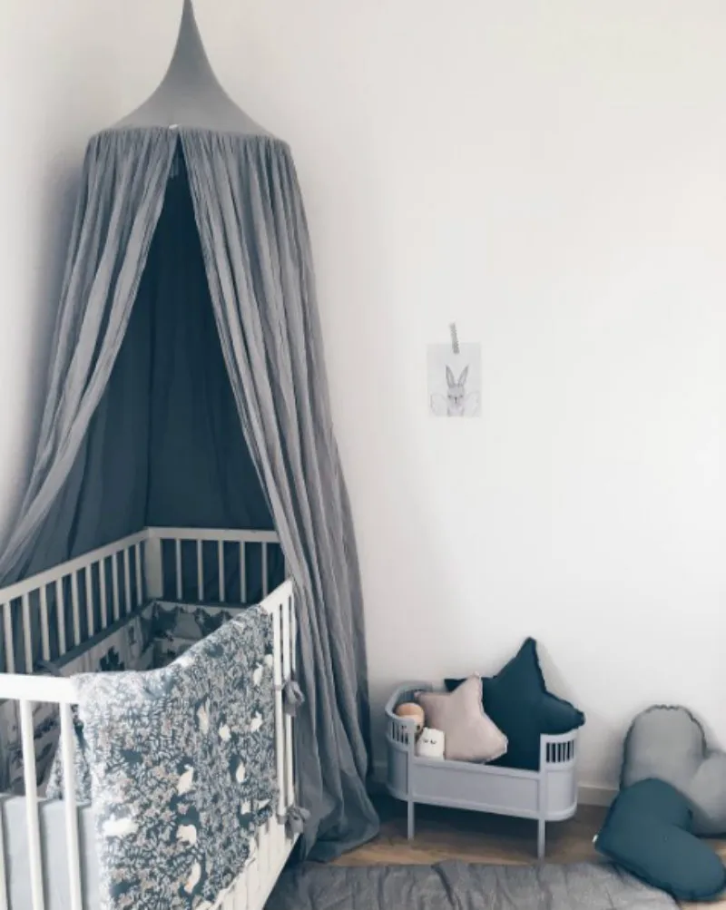 MYUDI однотонная сетчатая накидка в дворцовом стиле для детской кроватки кровати