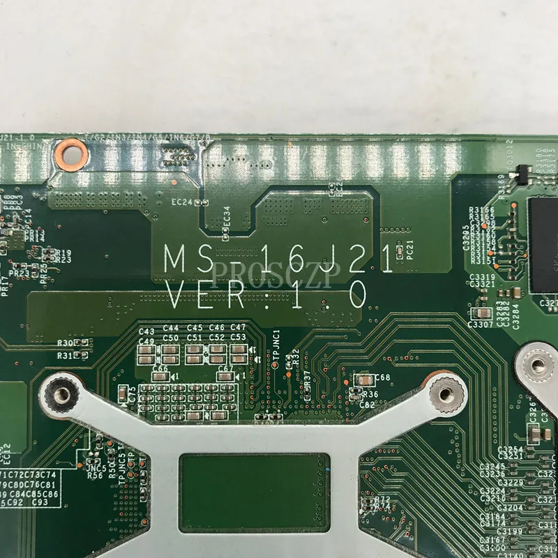 Бесплатная доставка Для материнской платы ноутбука GE72 MS-16J21 с SR2BP I7-5700HQ CPU и GTX950M