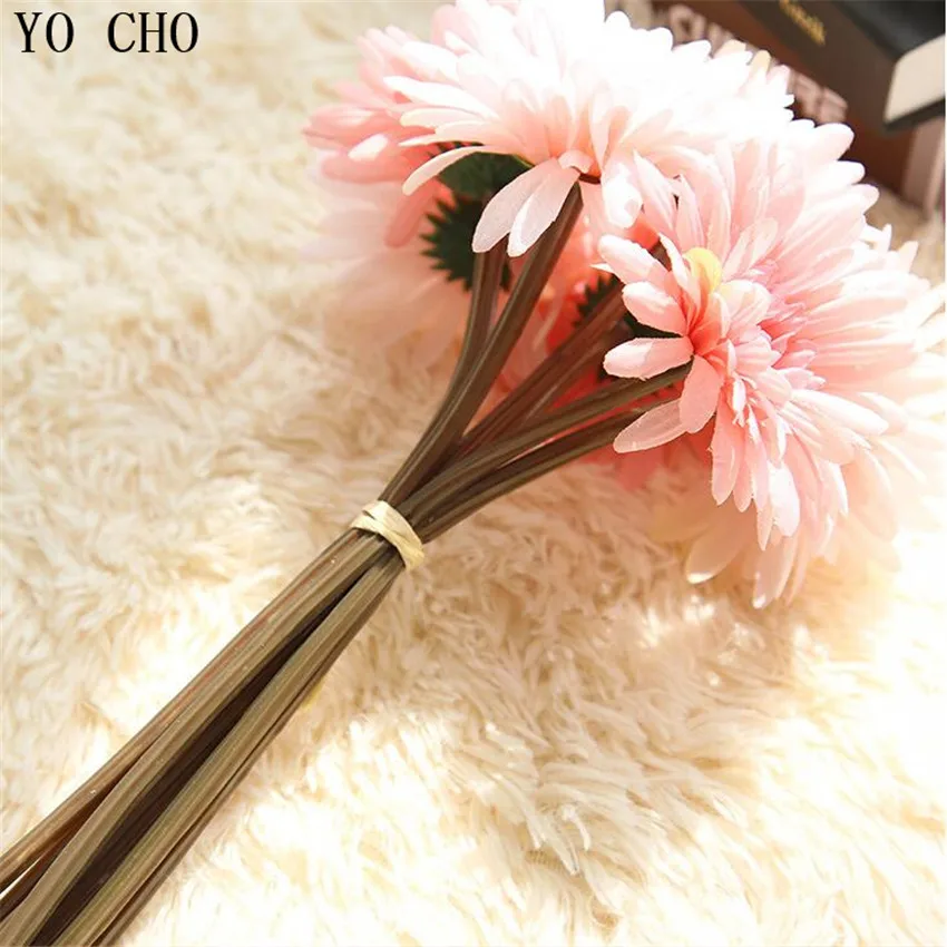 YO CHO Real Touch искусственная Хризантема фу Ланг цветы для свадьбы дня рождения