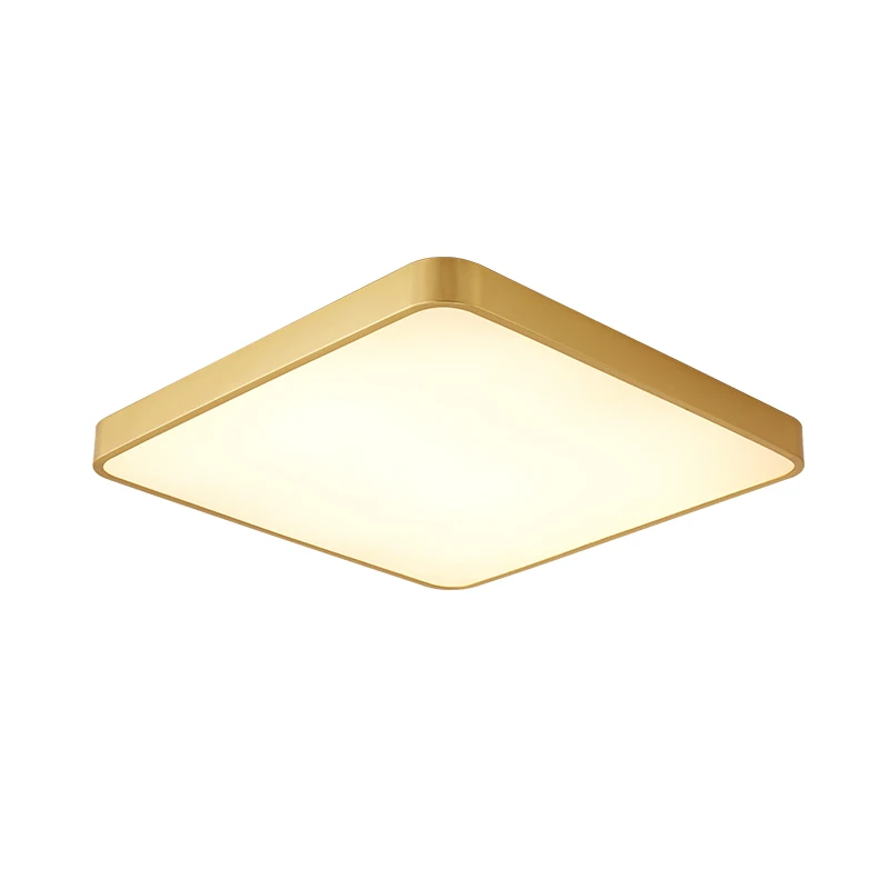 Современный простой медный Тонкий Потолочный светильник акриловый абажур Фойе