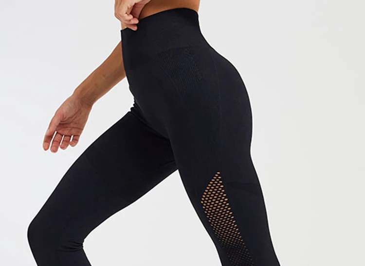 Sevencolorfit женские бесшовные легинсы с высокой талией, желтые, розовые, черные, сетчатые, открытые, сексуальные, для спортзала, спорта, фитнеса, колготки, длинные штаны