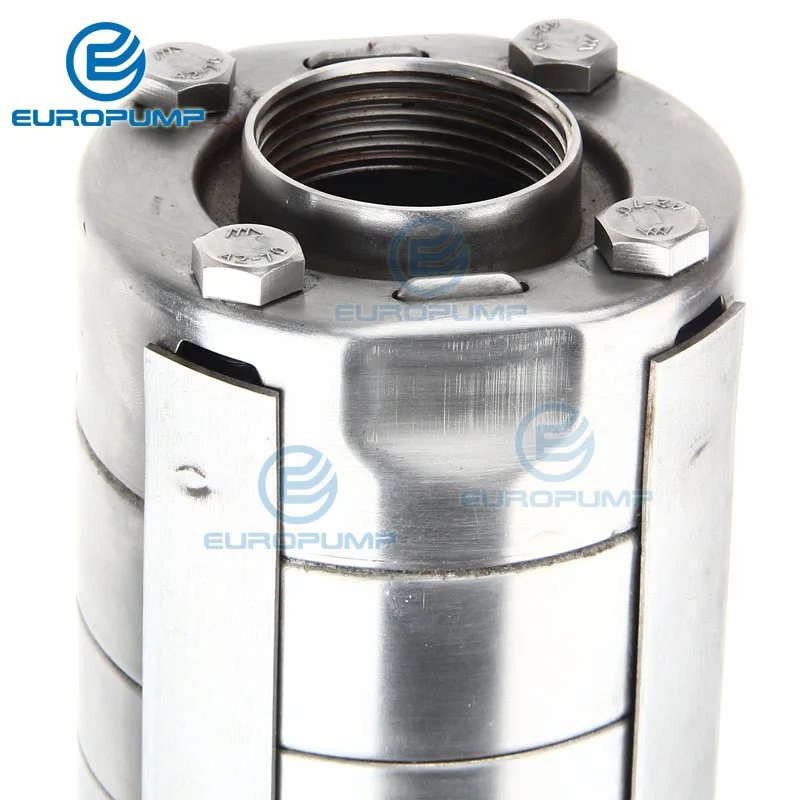 EUROPUMP 4 дюймов 10HP Солнечный погружаемый для глубоких колодцев насосы, нержавеющая Солнечный водяной насос MPPT модель контроллера(4EPSC25/168-D380/7500