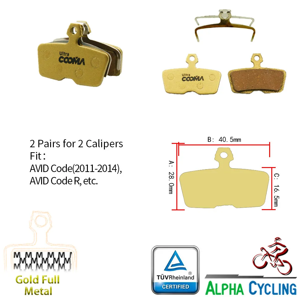 Велосипедные дисковые Тормозные колодки для AVID &amp SRAM Elixir CODE R (2011 до сих пор) новый