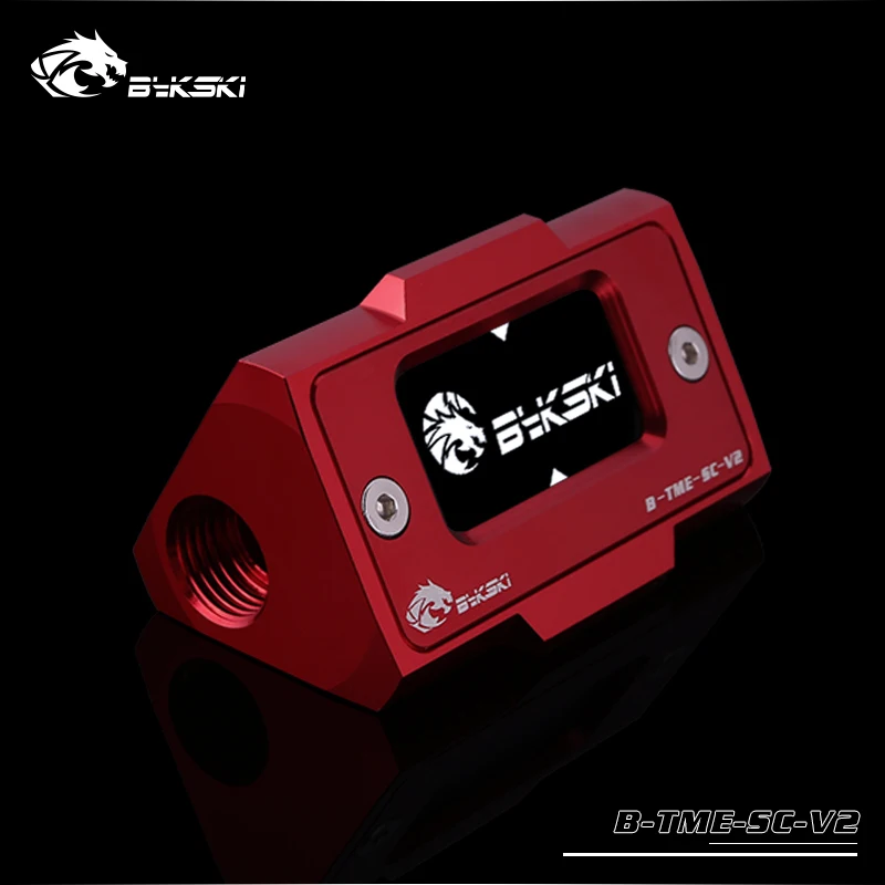 Red Bykski B-TME-SC-V2, цифровой измеритель температуры водяного охлаждения, ЖК-экран высокой четкости - Цвет лезвия: Red