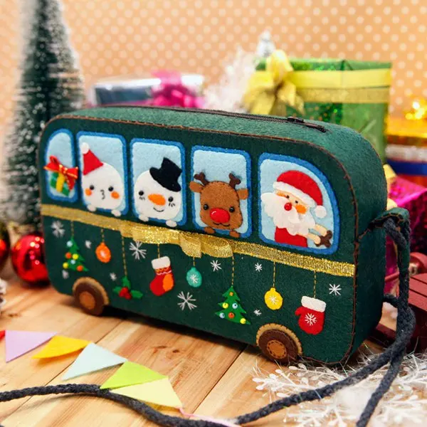 Style 3 Войлок DIY 5 стилей сумка милые ткань Для женщин сумка ручной работы на день ребенка, подарок для детей на день рождения, войлочной ткани DIY посылка - Цвет: Style 3