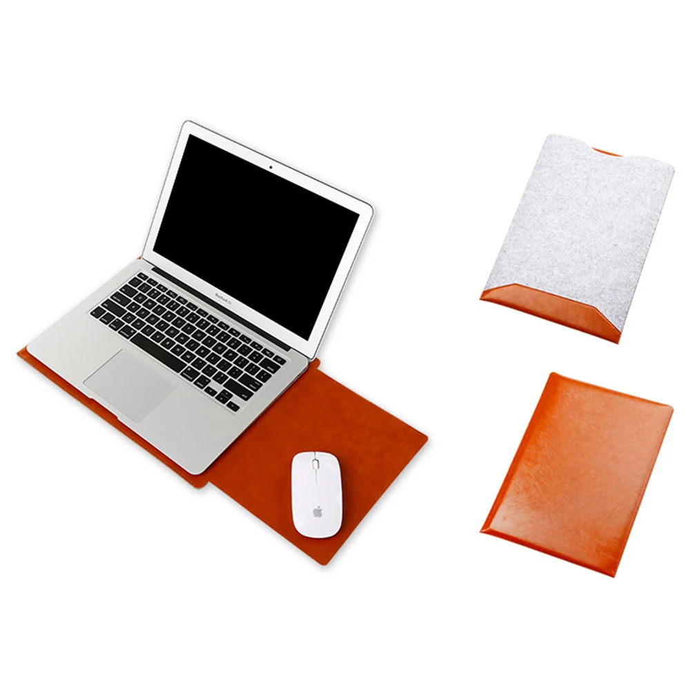 Сумка для ноутбука из искусственной кожи и шерстяного войлока для Macbook Air 13 11 Pro 13 15 чехол для ноутбука сумка для компьютера для Macbook Чехол