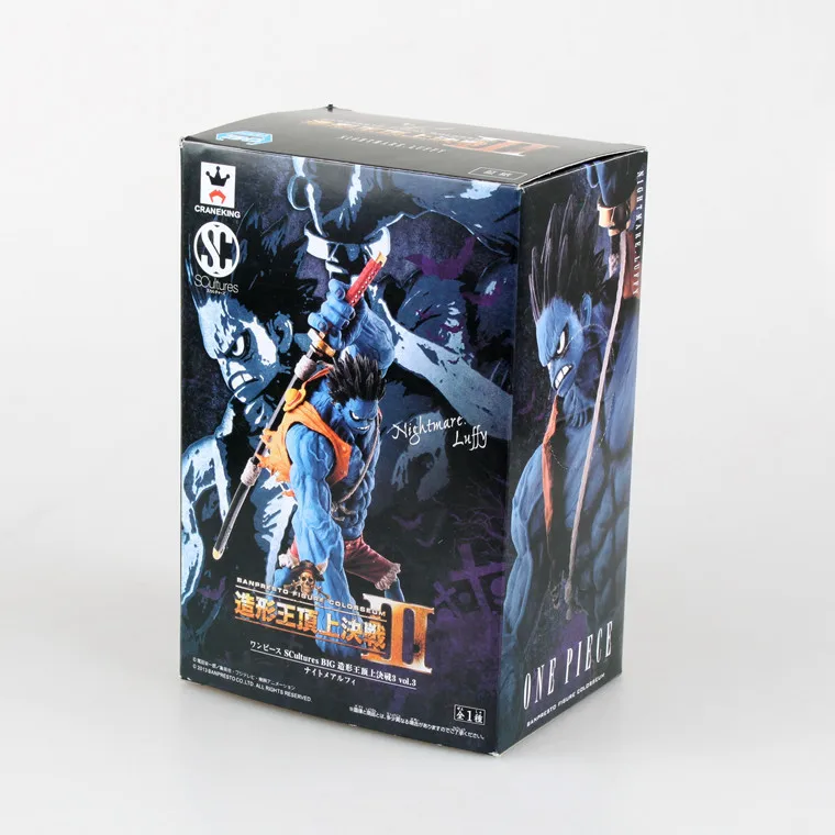 1 шт. аниме одна штука фигурка синий кошмар обезьяна д Луффи ПВХ 18 см Pesadilla Luffy