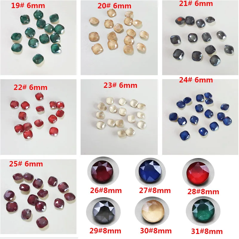 

New Pointback Nail Art Rhinestones 100pcs/Pack Different Shapes and Size Glass Colorful Stones for 3D Nails Decoration