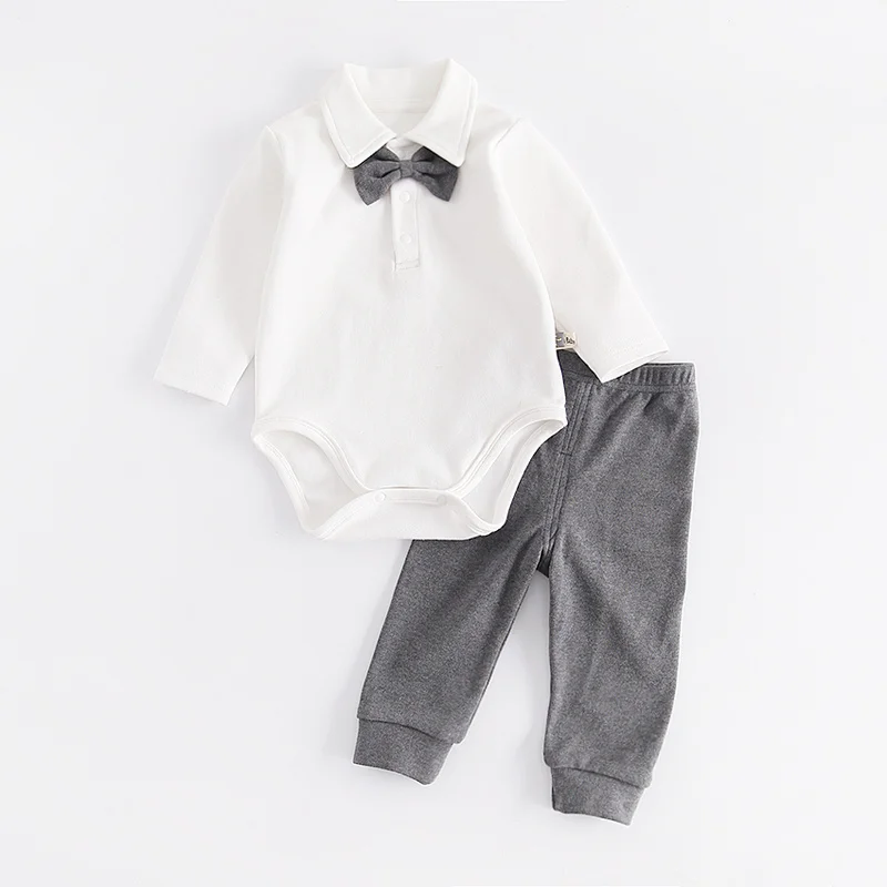 2020 модные комплекты одежды для маленьких мальчиков джентльменские комбинезоны +