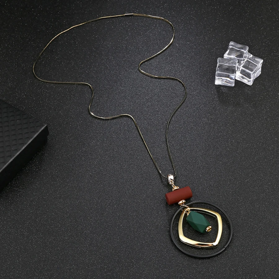 TJP New Hot Sale Fashion Trend Bohemian Style Acrylic Necklace Choker Jewelry For Women &amp Pendant | Украшения и аксессуары