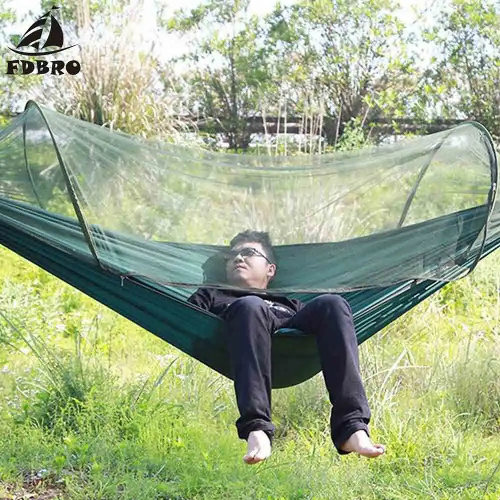 FDBRO автоматическая развертка гамак Сверхлегкий парашют Охота москитная сетка