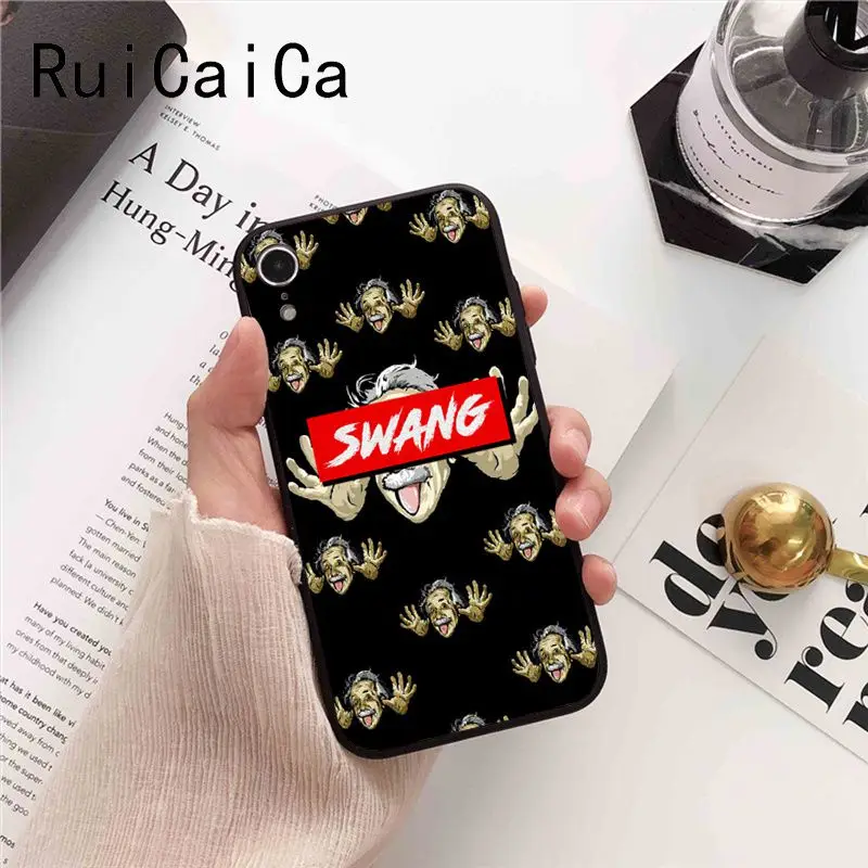 Ruicaica Забавный Einstein Eyes Красочный милый чехол для телефона iPhone 8 7 6 6S 6plus X XS MAX 5 5S SE XR 10
