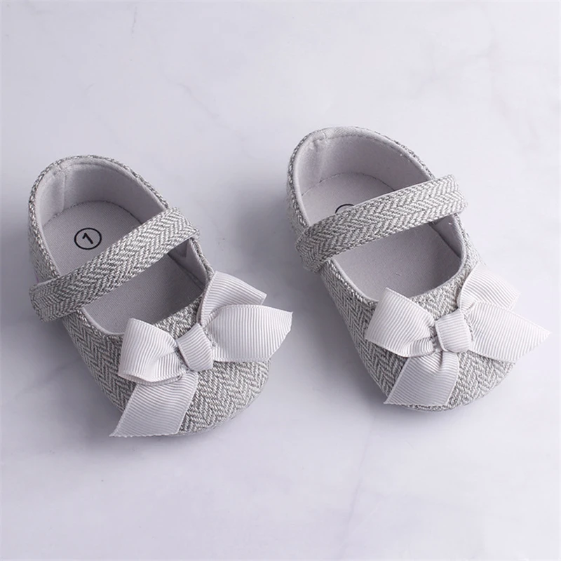 Emmababy обувь для маленьких девочек с бантом и нескользящей мягкой подошвой; обувь для малышей; обувь для маленьких девочек 0-18 месяцев; 3 цвета