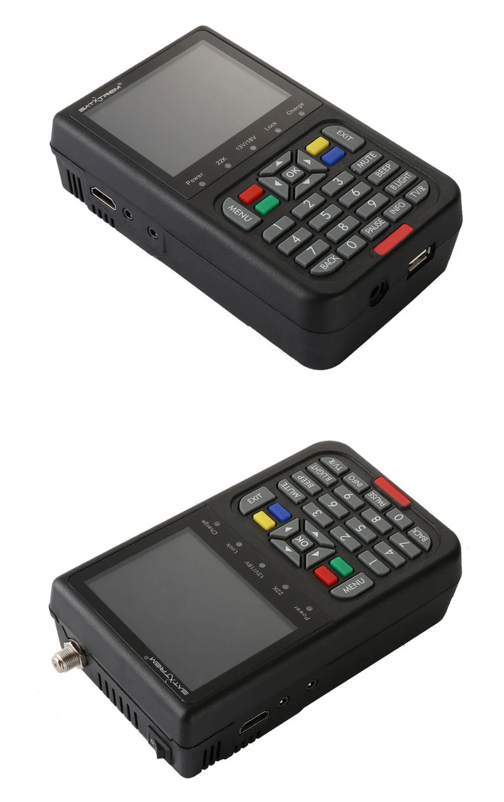 Satxtrem V8 прибор обнаружения Цифровой спутниковый Finder HD DVB-S2 Высокое разрешение 3," ЖК-дисплей спутниковый искатель MPEG-2 MPEG-4 встроенные аккумуляторы