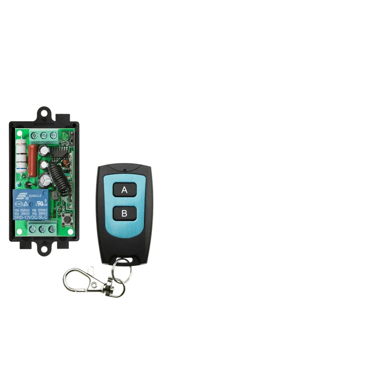 AC 220V 1CH 10A Wireless Remote Control Switch Relay Output Radio Receiver Module + Black/blue Waterproof Transmitter | Электроника