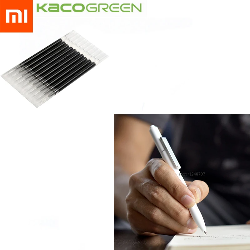 White with Black ink Xiaomi Mijia, ручка, черные, синие, красные чернила, для Mijia, ноутбука, Kaco, благородная бумага, из искусственной кожи, слот для карт, кошелек, книга - Цвет: White with Black ink