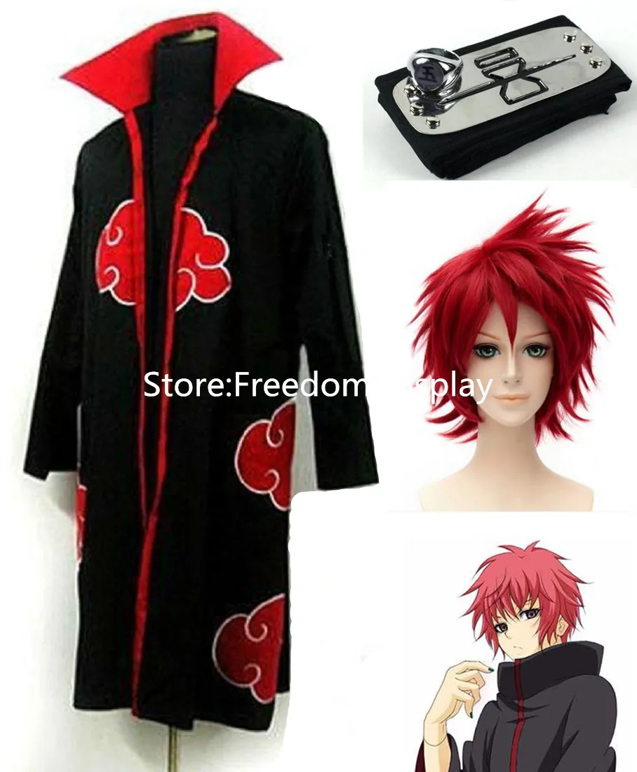 Полноразмерный костюм Akatsuki Akasuna no Sasori для косплея|naruto akatsuki|naruto cosplay akatsuki costumecosplay |