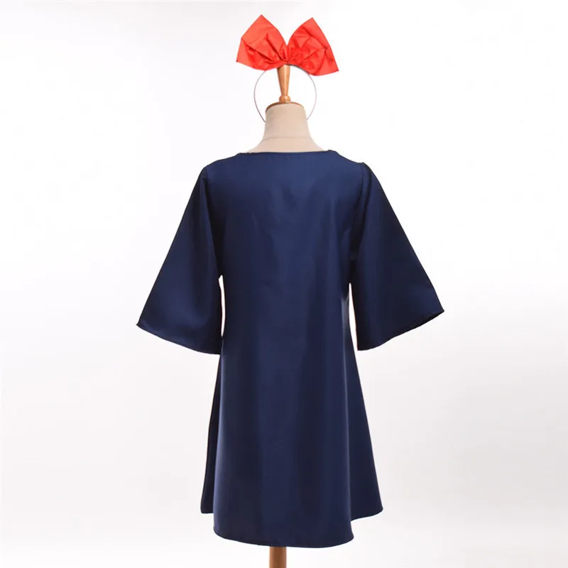 Anime Ghibli Kiki's Delivery Service Cosplay Costume Blue Dress Halloween Fancy Dress Headwear