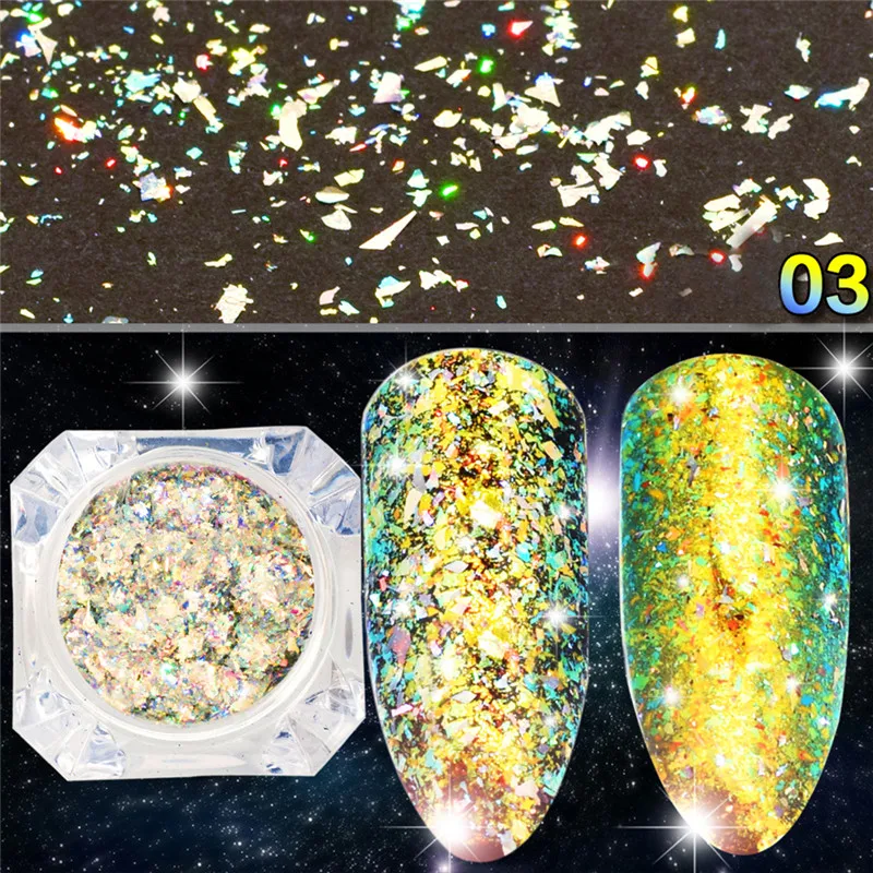 BeautyBigBang 0 2g хамелеон лак для ногтей с блестками Нерегулярные Flakies порошок