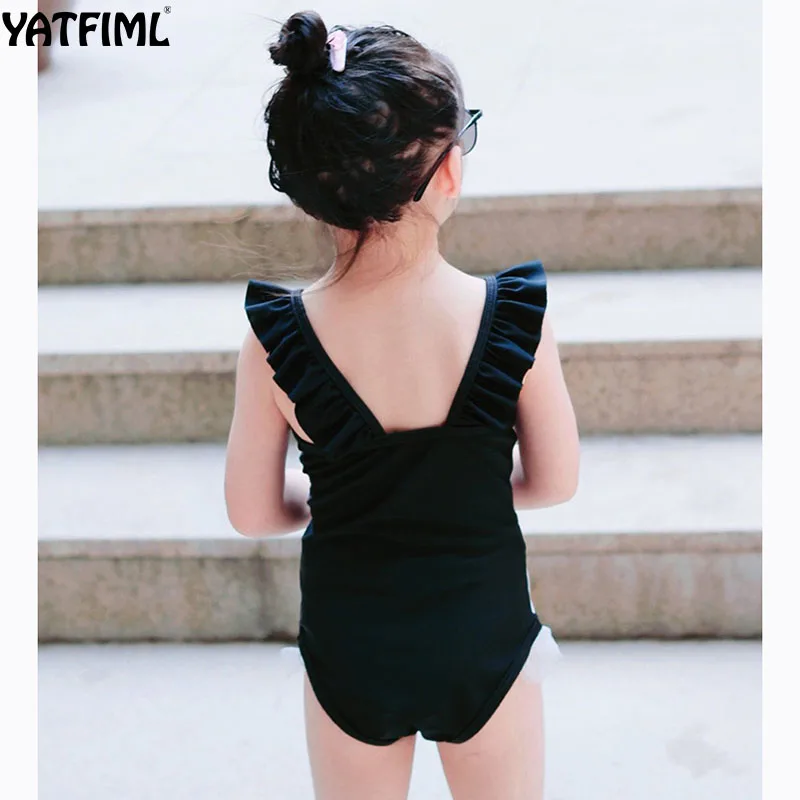 

YATFIML 2018 summer beach wear Girls swimming suit One-piece swimwear with unicorn print