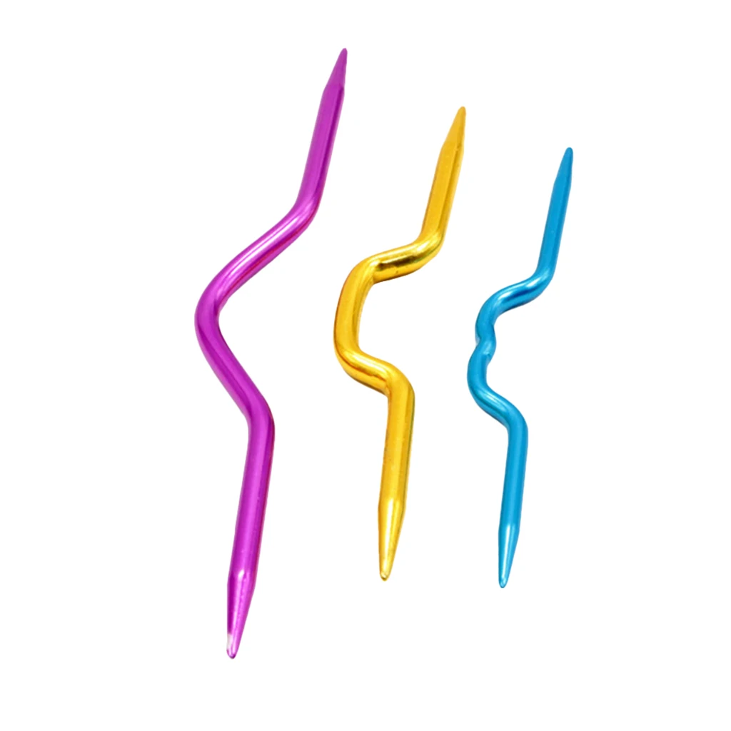 3 размера алюминиевые кабельные стежки подставки для вязания крючком крюковые