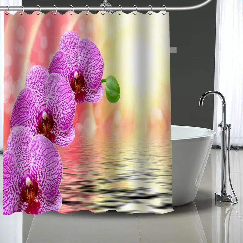Занавеска для душа Орхидея на заказ водонепроницаемая занавеска ванной из