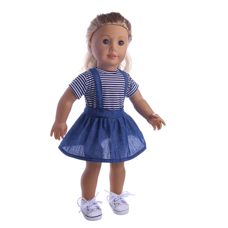 Популярное платье на бретельках в новом стиле для 18-дюймовой американской