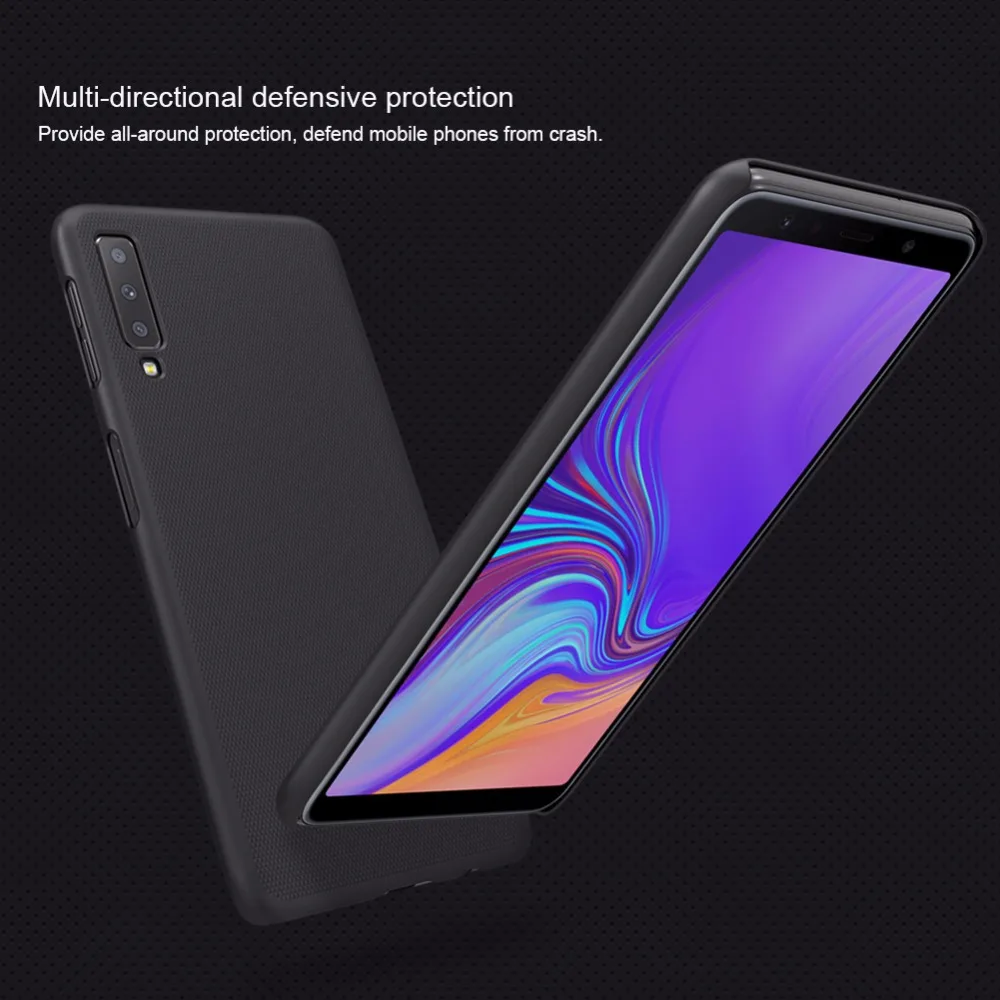 Case for Samsung Galaxy A7 2018 A750F NILLKIN Super Frosted Shield matte hard PC back cover shell gift phone holder | Мобильные