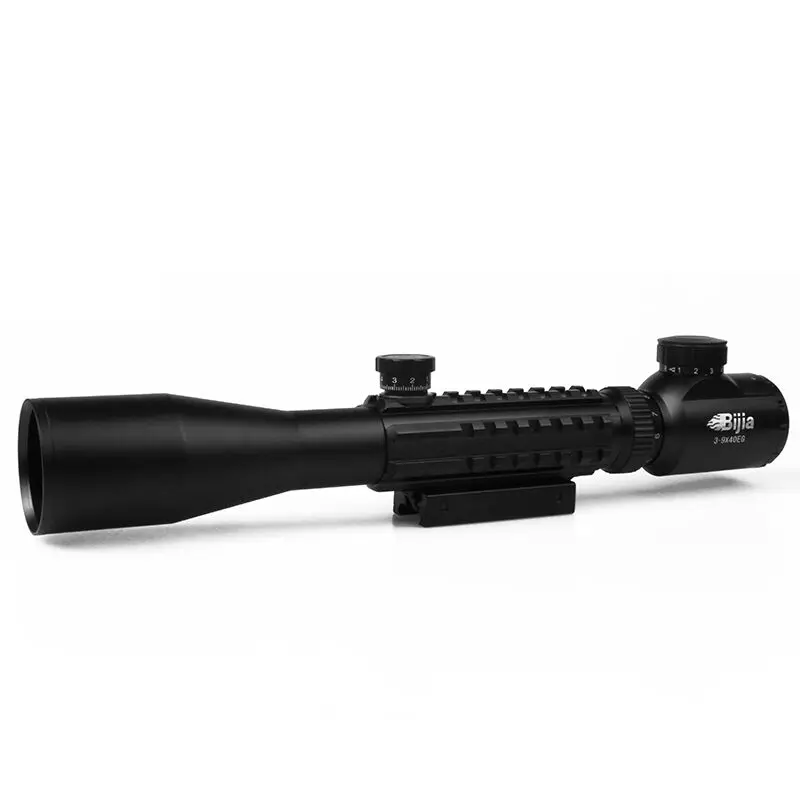BIJIA C3-9X40EG Illuminated Red Green Rangefinder Reticle Riflescope of Tripe Picatinny 20mm Rail Hunting Airsoft Rifle Scope | Спорт и