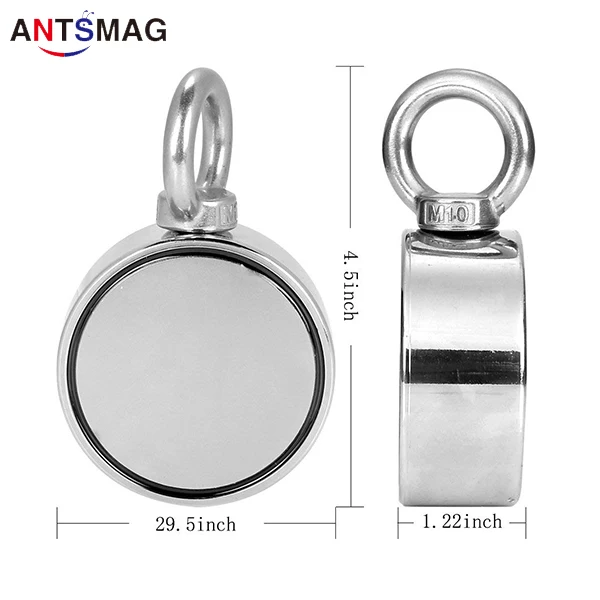 Двусторонний круглый неодимовый магнит с окуляром для рыбалки и спасения на реке