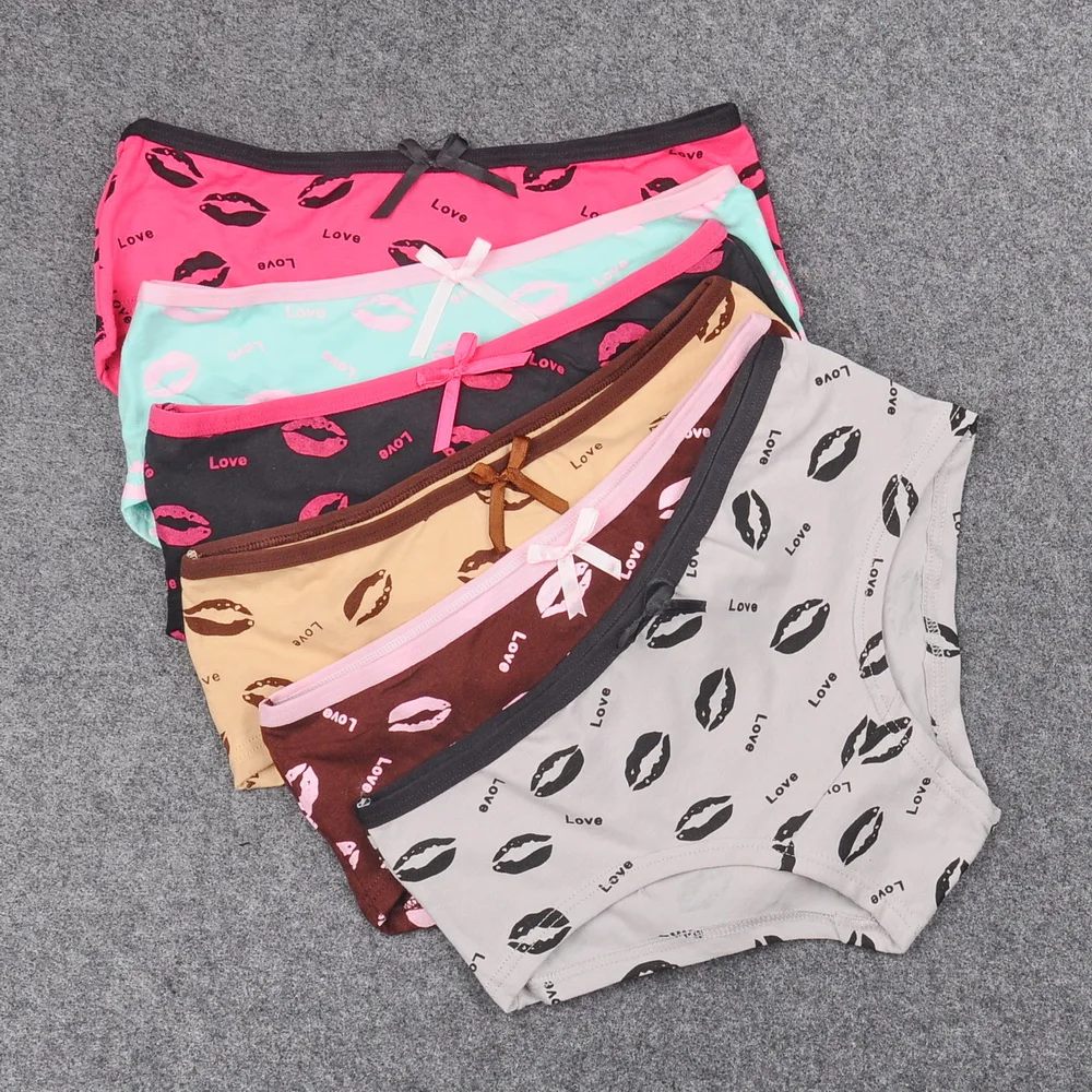 Осенние хлопковые дерзкие трусики нижнее белье для женщин милые трусы с принтом