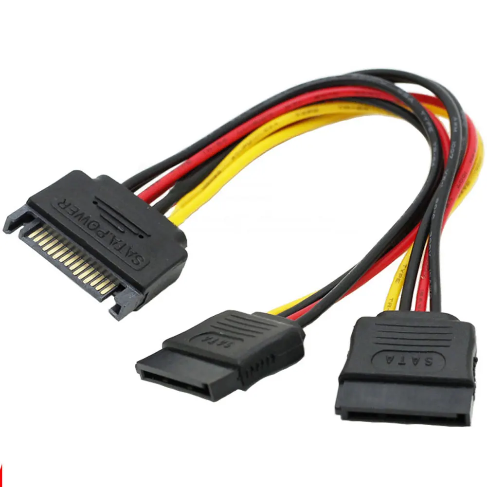 По специальной низкой цене SATA Мощность 15 pin Y сплиттер Кабель адаптер мужчин и