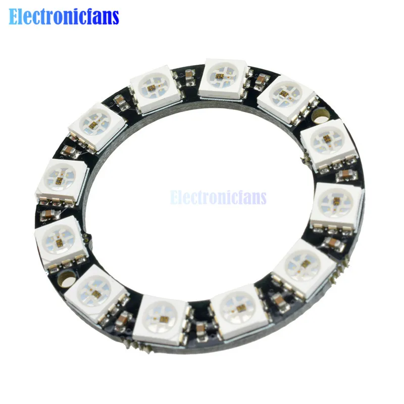 RGB Светодиодное кольцо 12 бит WS2812 5050 светодиодный встроенным модулем драйвера для