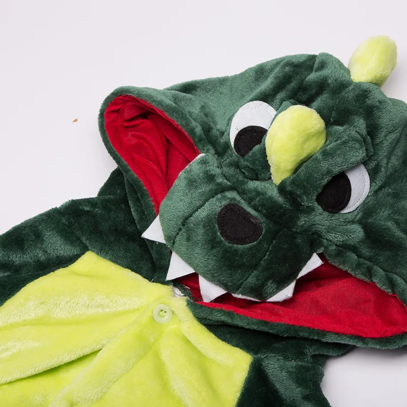 Пижамы с животными для мальчиков теплая зимняя детская пижама Пижама единорогом