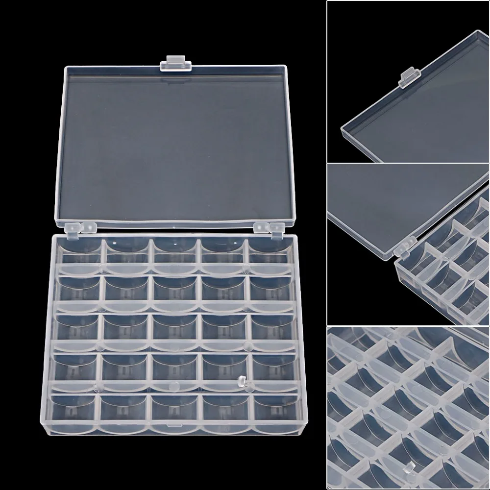 Новинка 1 шт. пустая прозрачная швейная машина чехол для катушки органайзер