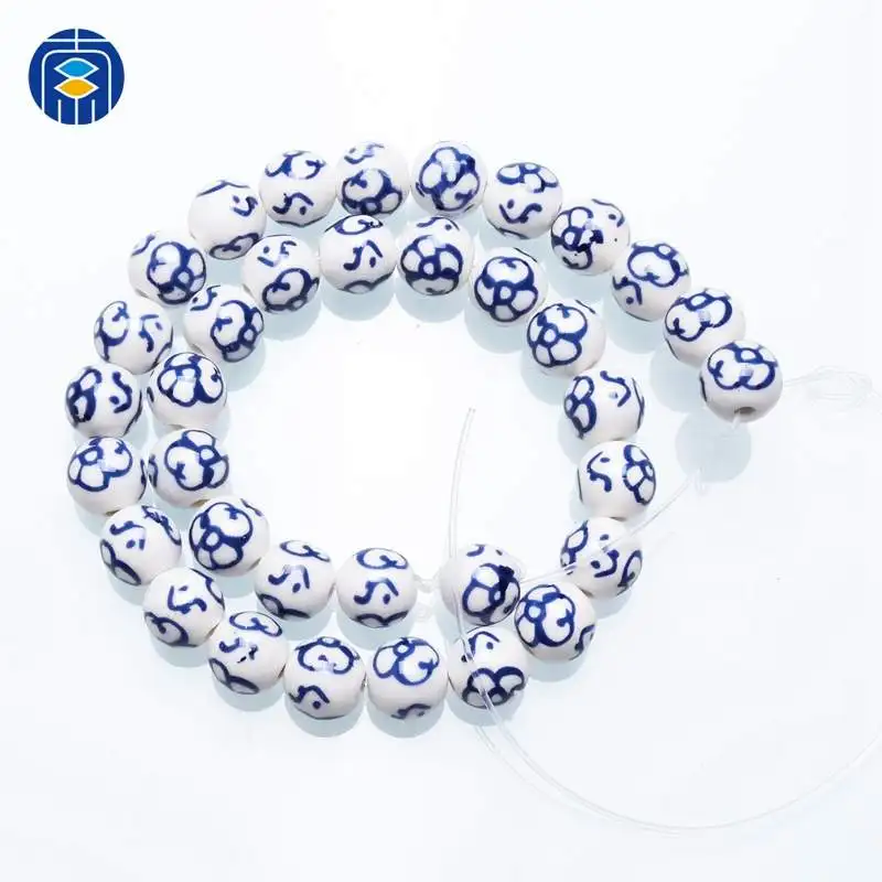 PB-R-011 JuleeCrystal круглые 10 мм винтажные китайские керамические, фарфоровые шарики бусины для ожерелья браслеты Изготовление ювелирных изделий - Цвет: PB-R-011