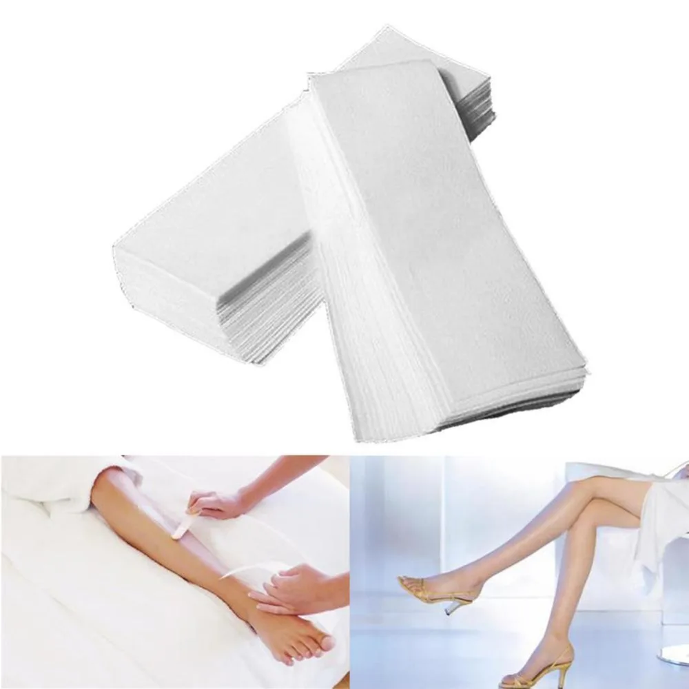 100 шт. Нетканая ткань для удаления тела коврик волос бумажные полоски воск салона